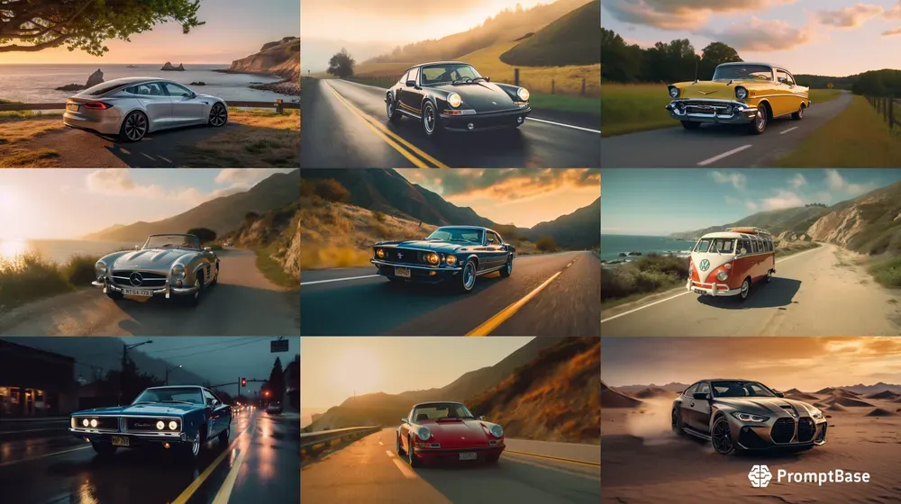Stunning Realistic Outdoor Car Portraits Midjourney Prompt | PromptBase