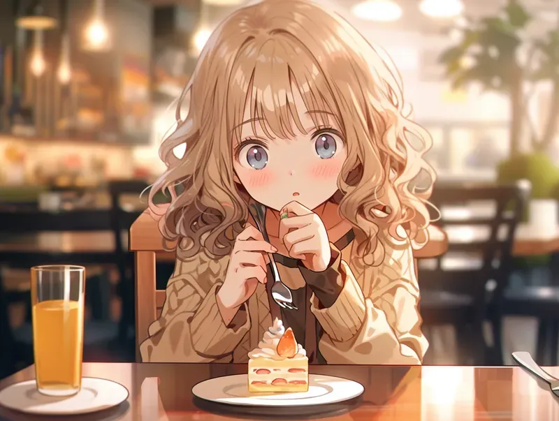 Anime Girl In Cafe Midjourney Prompt | PromptBase