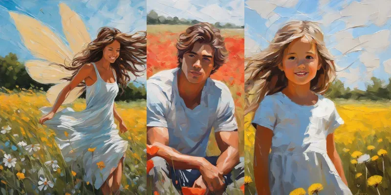 Beautiful Painting Portraits In Meadows Stable Diffusion Prompt ...