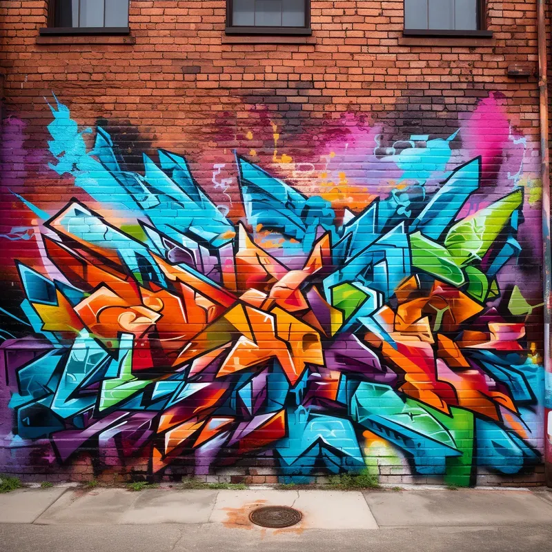 Realistic Graffiti Compositions Midjourney Prompt | PromptBase