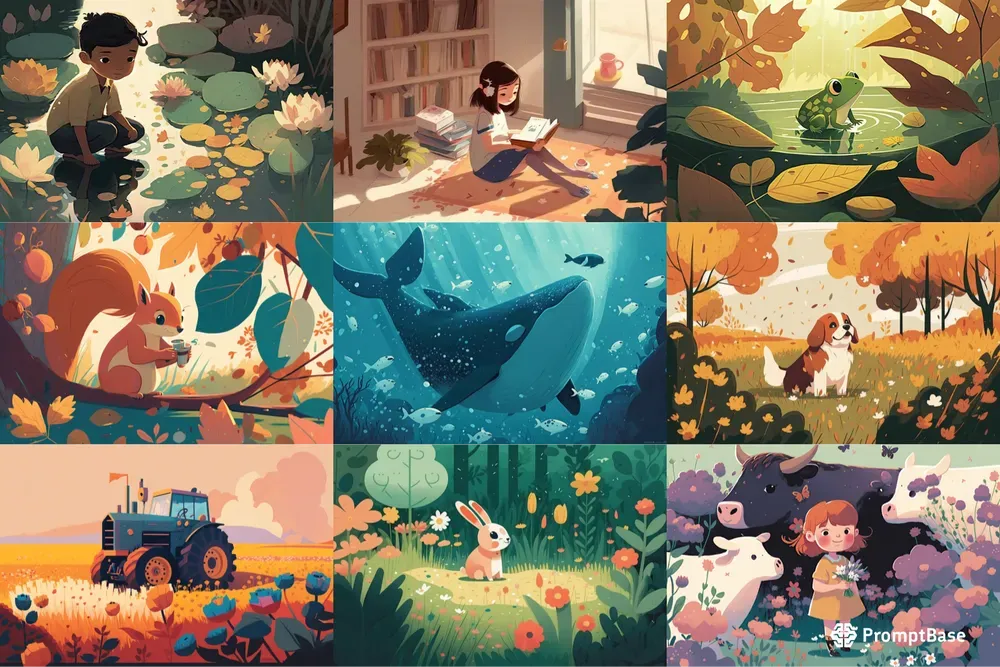 Amazing Children Book Illustrations Midjourney Prompt PromptBase