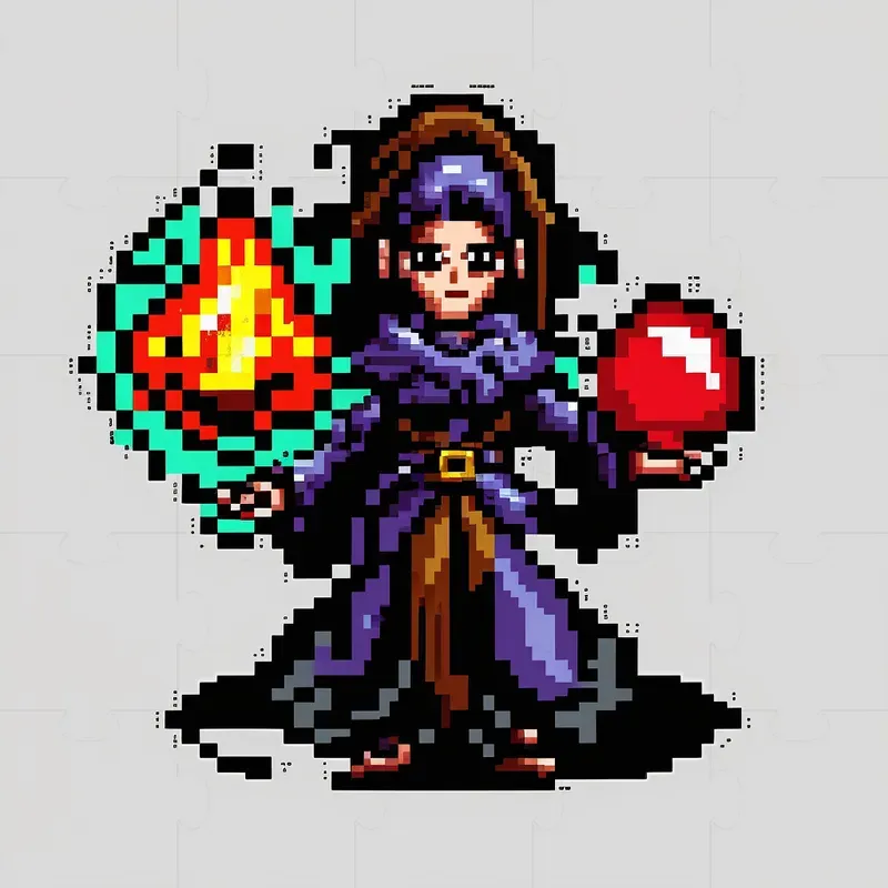 Fantastic Characters Pixel Style Midjourney Prompt | PromptBase