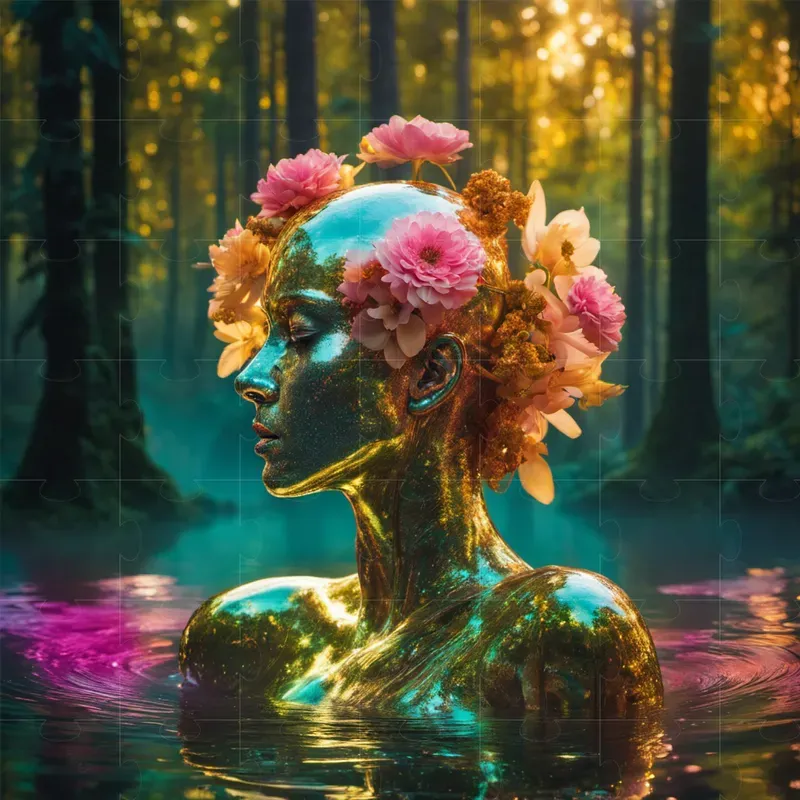 Iridescent Enchanted Forest Characters Stable Diffusion Prompt Promptbase