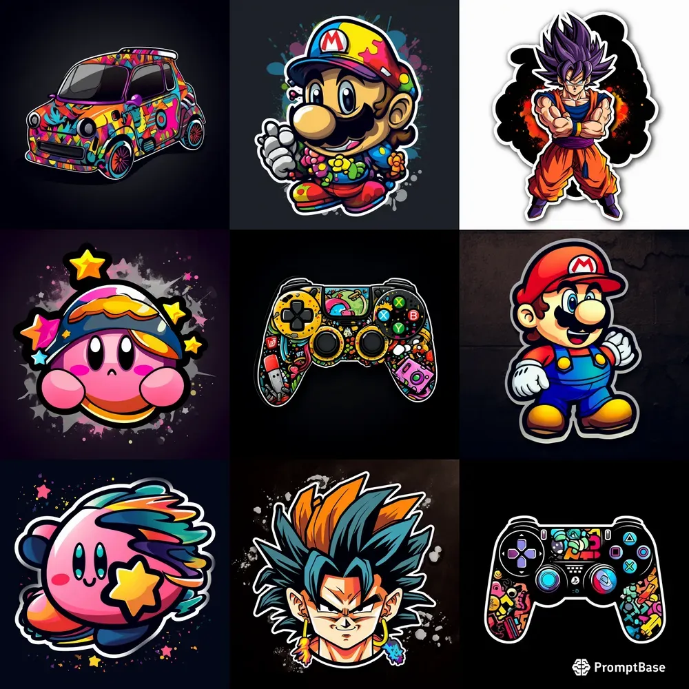 Beautiful High Quality Stickers Midjourney Prompt PromptBase