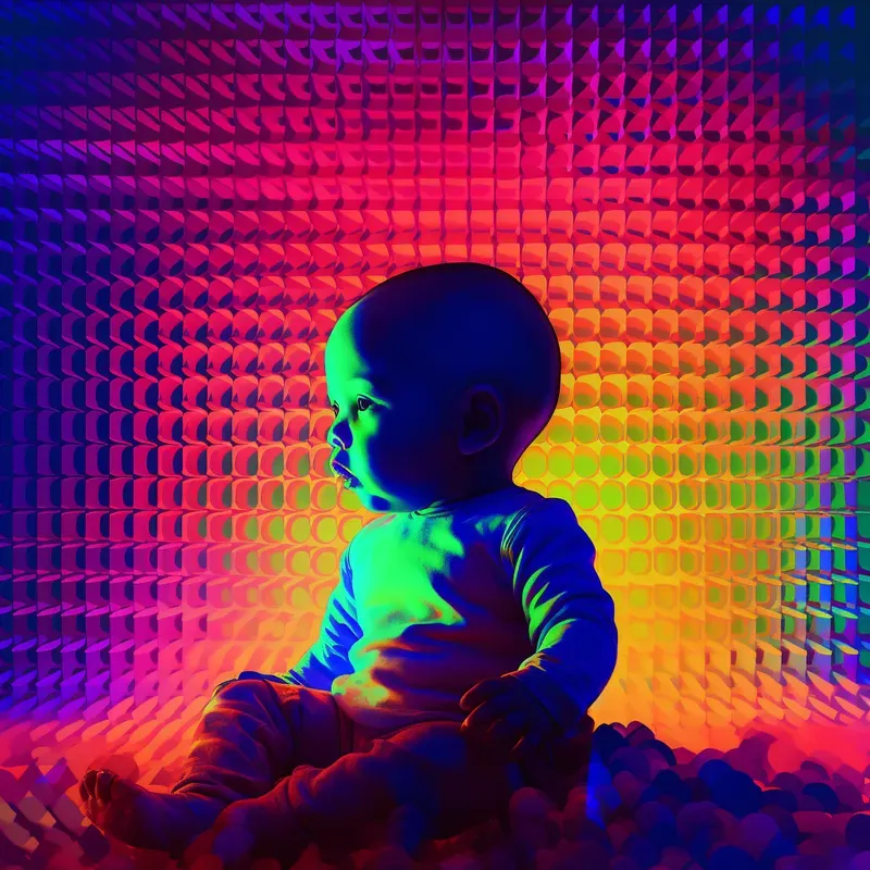 Neon dot matrix code art midjourney prompt promptbase