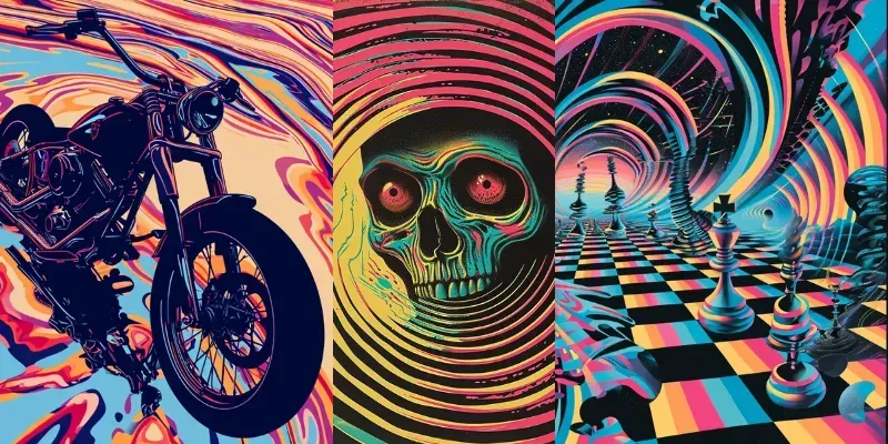 Abstract Hypnotic Designs Midjourney Prompt | PromptBase