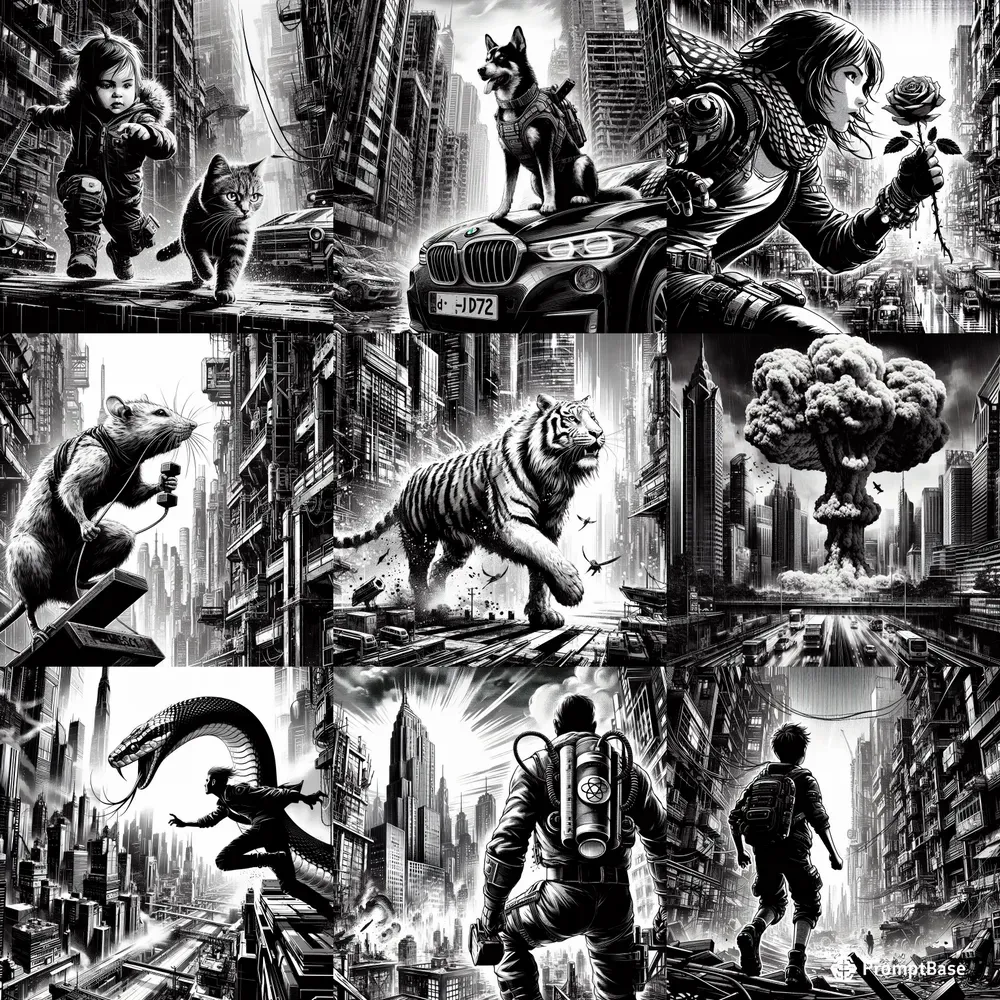 Black And White Graphic Novels DALL E Prompt PromptBase Black And White Graphic Novels DALL E Prompt PromptBase