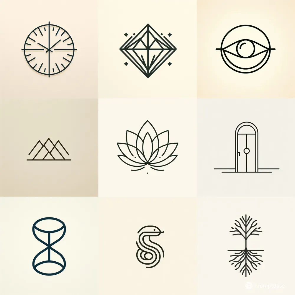 Minimalistic One Line Logos DALL·E Prompt | PromptBase