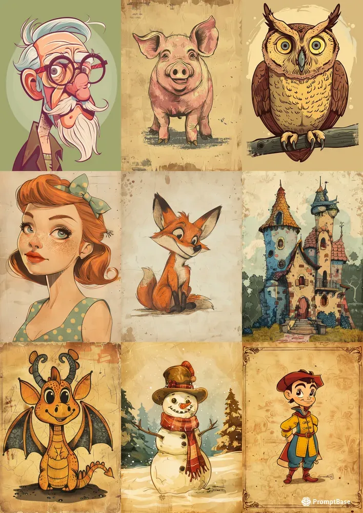 Vintage Storybook Covers Midjourney Prompt | PromptBase