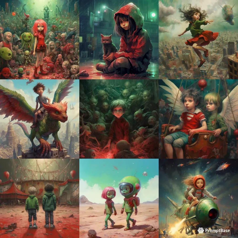 Fabulous Childrens Illustration Art Midjourney Prompt | PromptBase