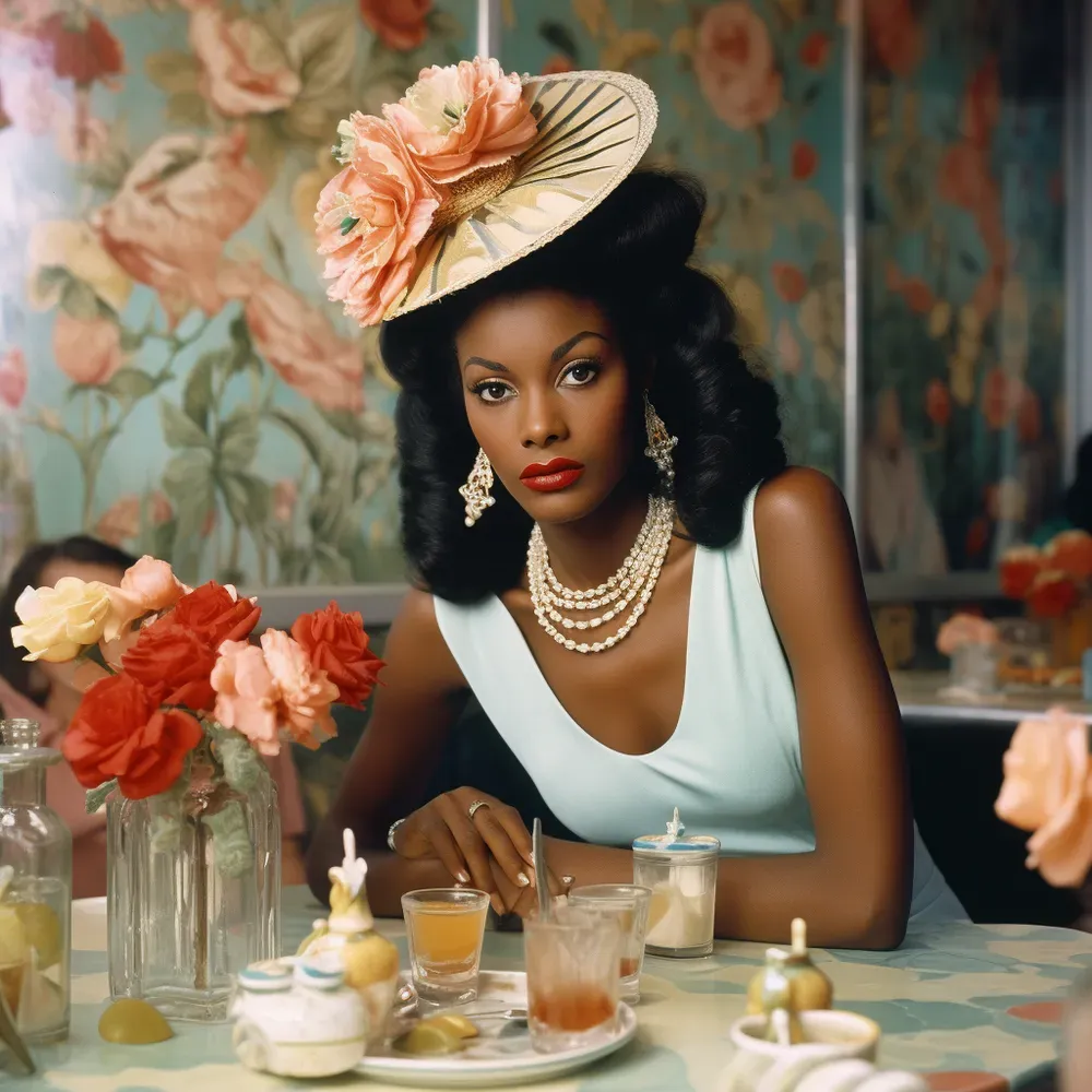 Retro Glam Pastel Vintage Fashion Midjourney Prompt PromptBase