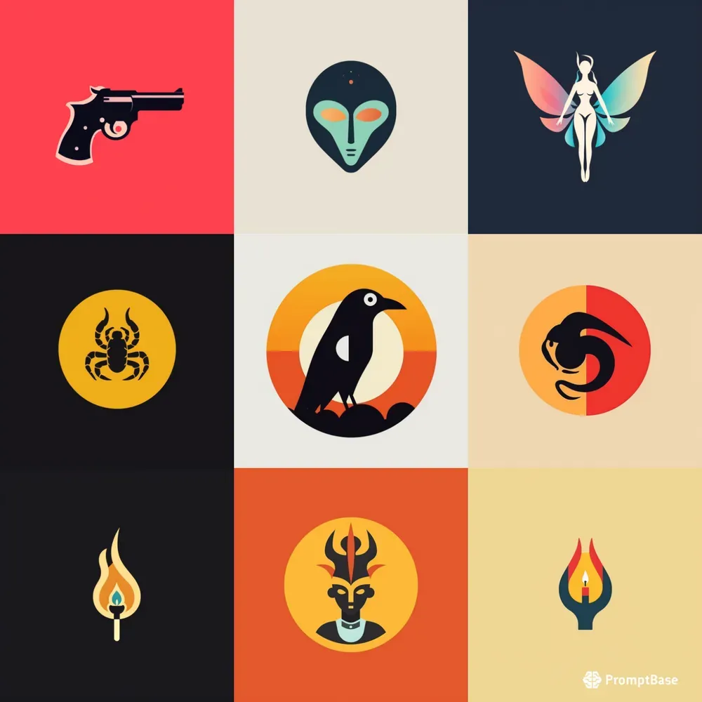 Playful Shapes Logos Midjourney Prompt | PromptBase