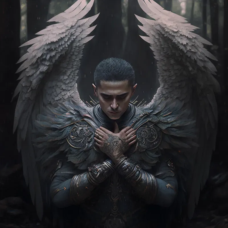 Sibron Praying Angel Portraits Midjourney Prompt | PromptBase