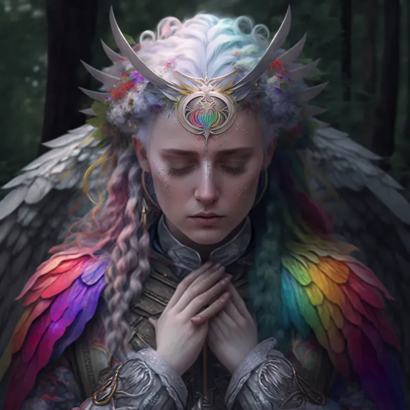 Sibron Praying Angel Portraits Midjourney Prompt | PromptBase