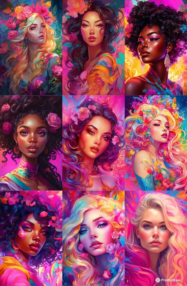 Fantasy Goddess Pop Art Midjourney Prompt PromptBase