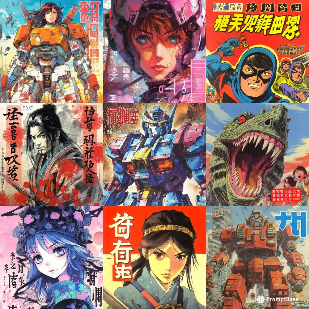 Japanese Manga Sticker Book 45 Seiten - 800+ Vintage Comic Sticker - DIY Scrapbooking Journal - Mit Pinzette