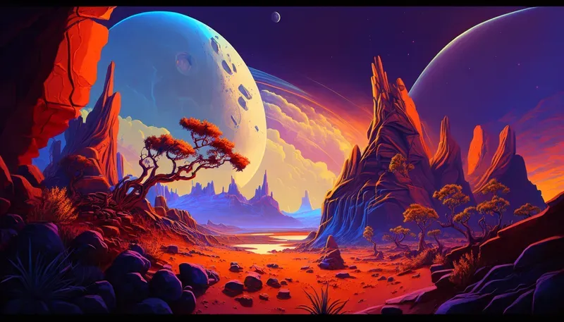 Alien Landscapes Midjourney Prompt | PromptBase