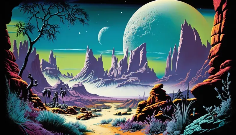 Alien Landscapes Midjourney Prompt | PromptBase
