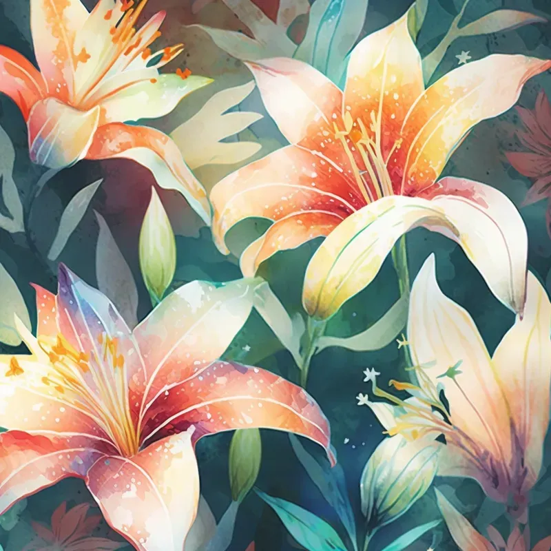 Watercolor Floral Patterns Midjourney Prompt | PromptBase