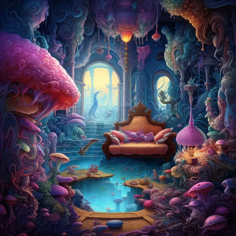 View of Fantasy Realism Illustrations Midjourney Prompt | PromptBase
