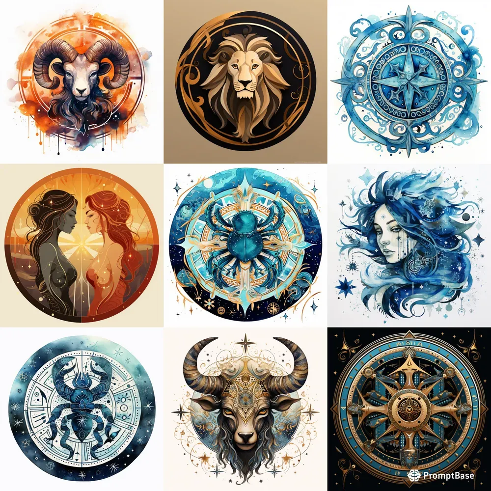 Zodiac Sign Art Personalizables Midjourney Prompt PromptBase