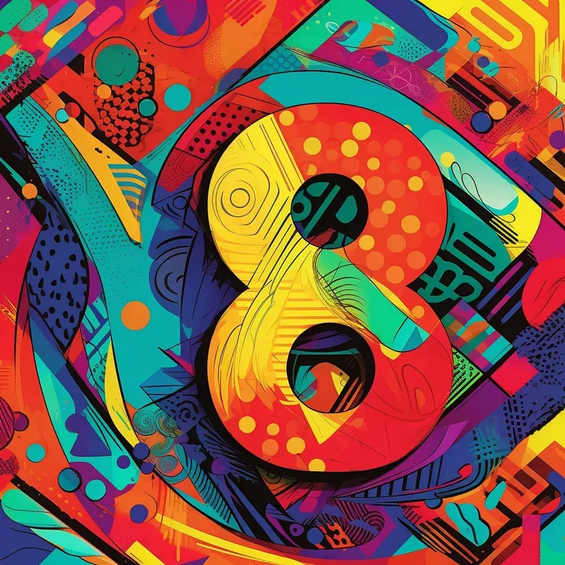 Numbers Illustrations For Advertisements Midjourney Prompt | PromptBase