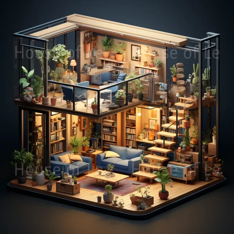 3D Interior Isometric Game Assets Midjourney Prompt | PromptBase