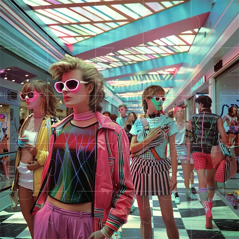 80s Retro Style Visual Feasts Midjourney Prompt | PromptBase