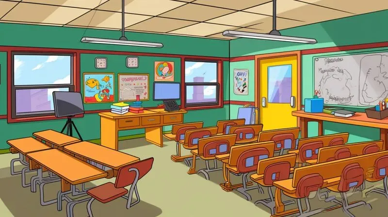 Simpsons Springfield Style Backgrounds Midjourney Prompt | PromptBase