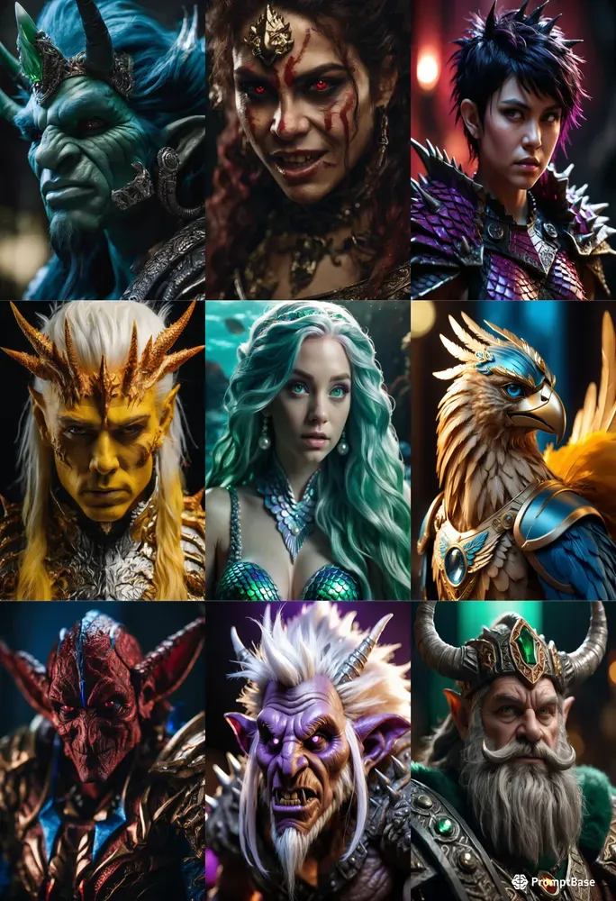 Realistic Fantasy Character Portraits Stable Diffusion Prompt | PromptBase