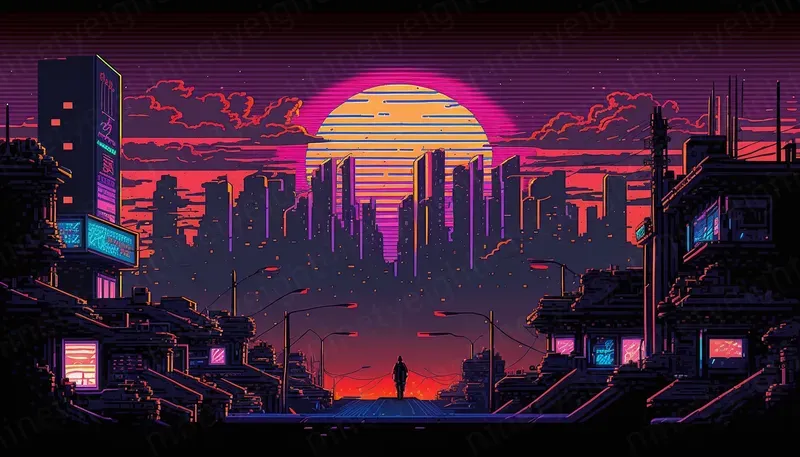 Pixel Art Landscapes Midjourney Prompt | PromptBase