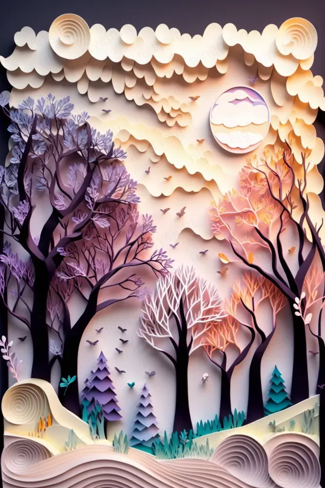 Paper Art Landscapes Midjourney Prompt PromptBase