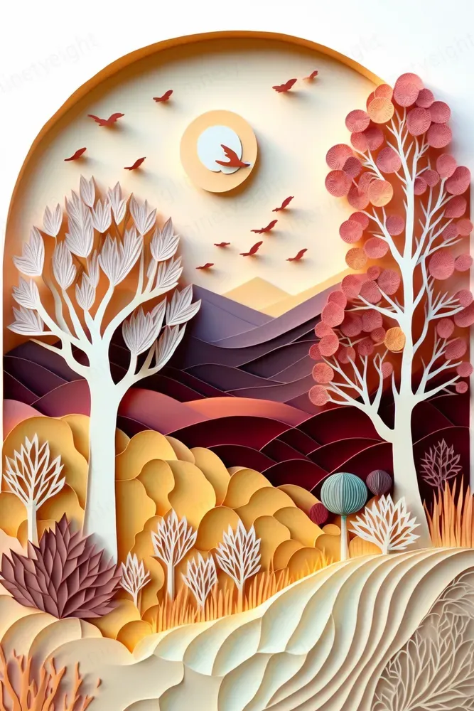 Paper Art Landscapes Midjourney Prompt PromptBase
