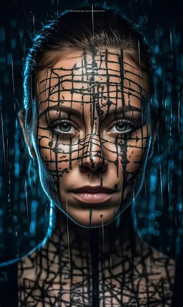 Paint Drip Fashion Model Portraits Midjourney Prompt PromptBase