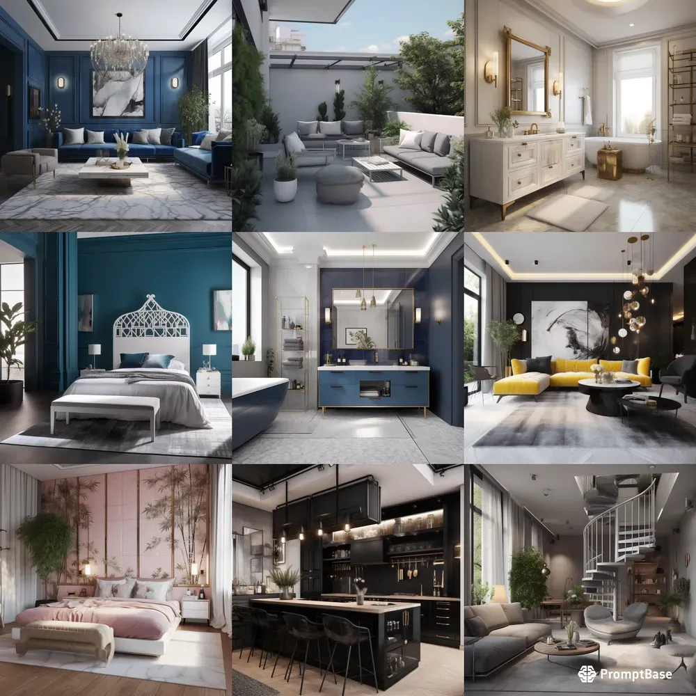 House Interior Design Photos Midjourney Prompt | PromptBase