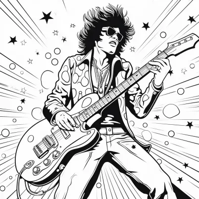 Comic Book Style Coloring Pages Midjourney Prompt | PromptBase