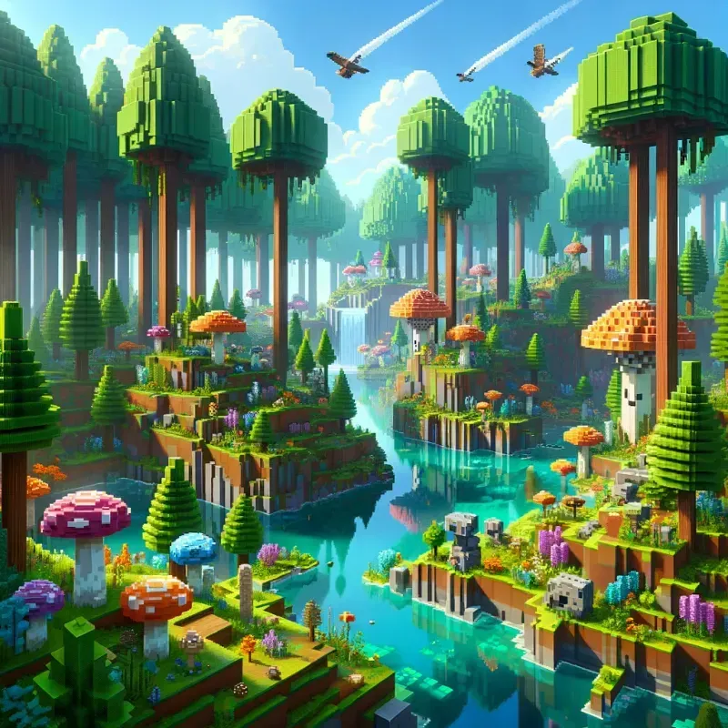 Minecraft Artist Style Minecraft Style Digital Paintings DALL·E Prompt | PromptBase