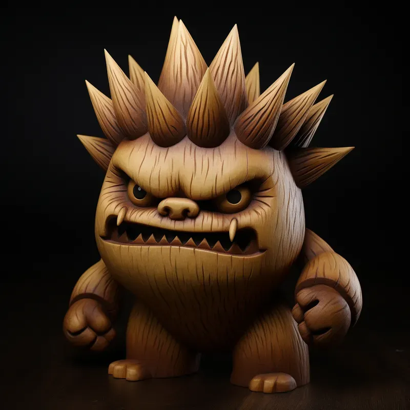 Playful Wood Carvings Inspired Characters Midjourney Prompt | PromptBase