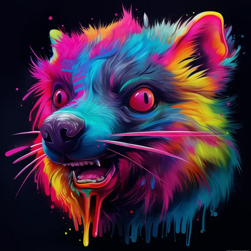 Colorful Portraits Of Different Animals Midjourney Prompt | PromptBase