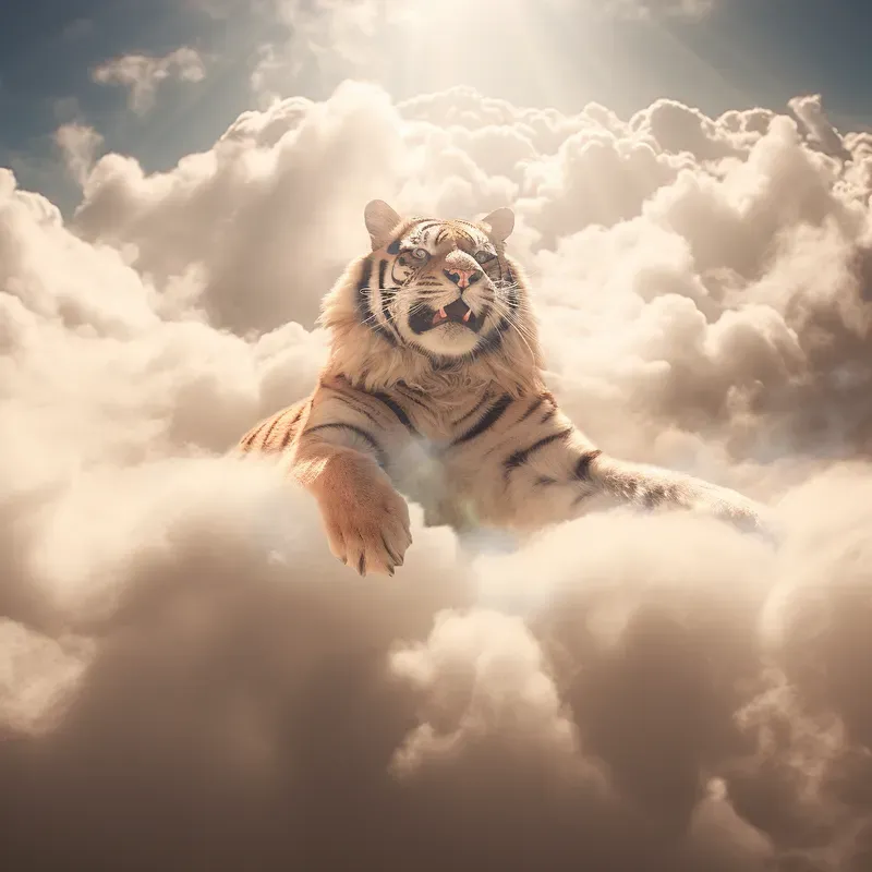 Animals Skydiving In The Clouds Midjourney Prompt | PromptBase