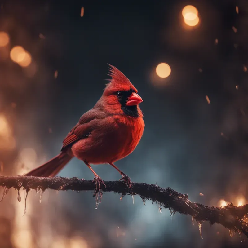 Cardinals In The Night Stable Diffusion Prompt | PromptBase