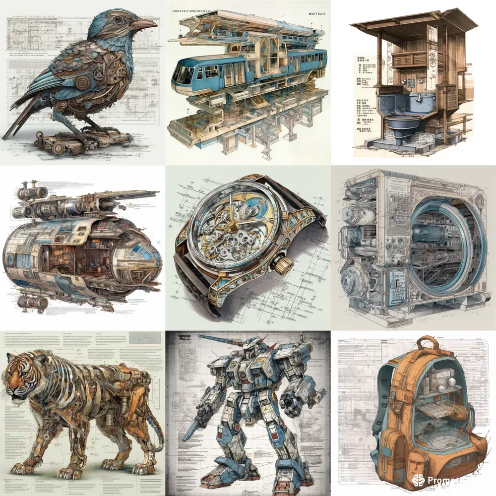 Objects Section Posters Midjourney Prompt | PromptBase