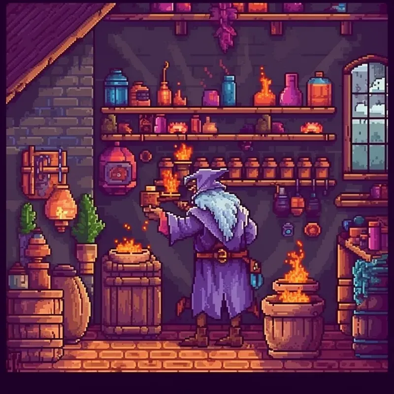 Pixel Art Game Scenes Midjourney Prompt | PromptBase