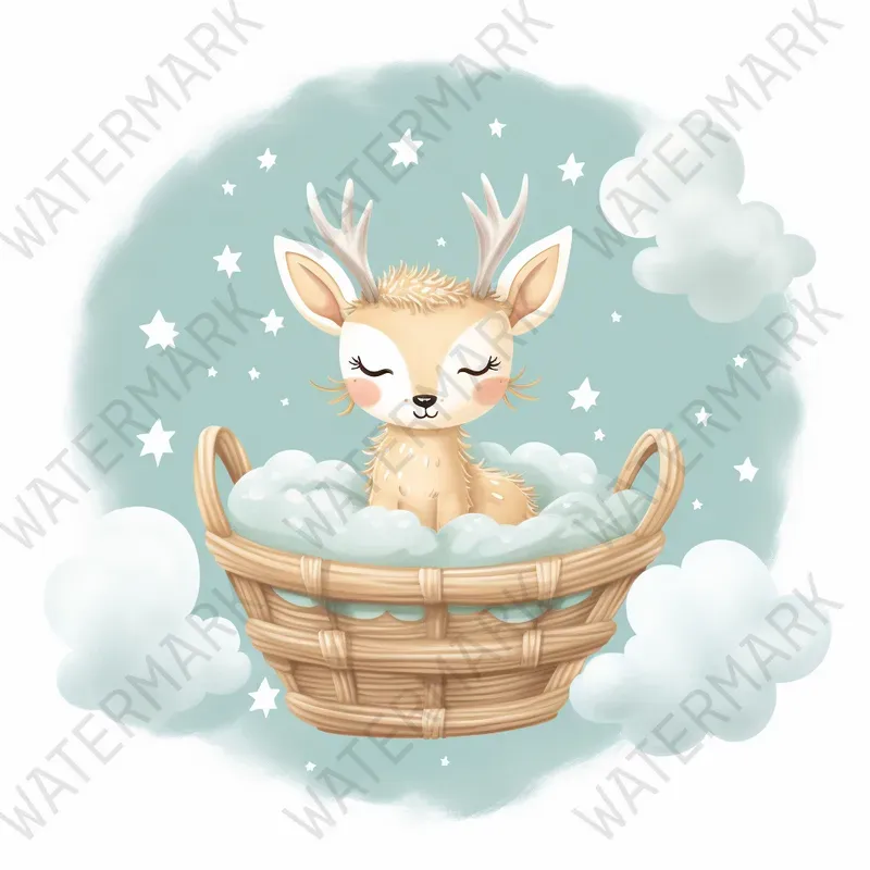 Nursery Wall Art Watercolor Baby Cliparts Midjourney Prompt | PromptBase