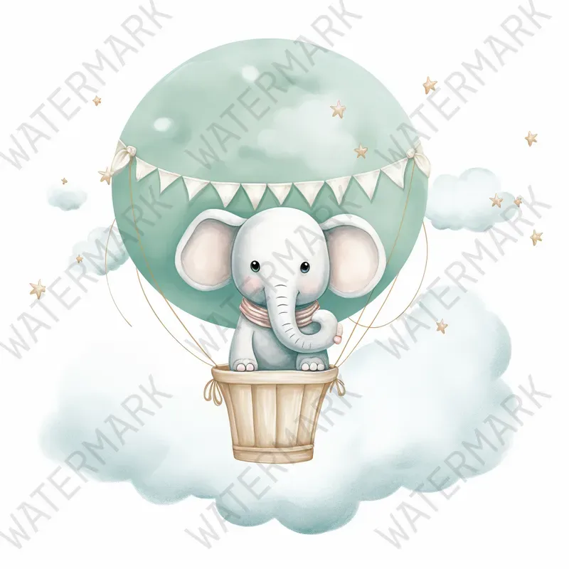 Nursery Wall Art Watercolor Baby Cliparts Midjourney Prompt | PromptBase