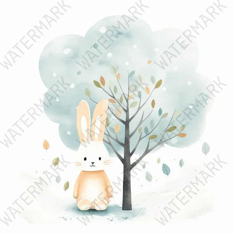 Nursery Wall Art Watercolor Baby Cliparts Midjourney Prompt | PromptBase