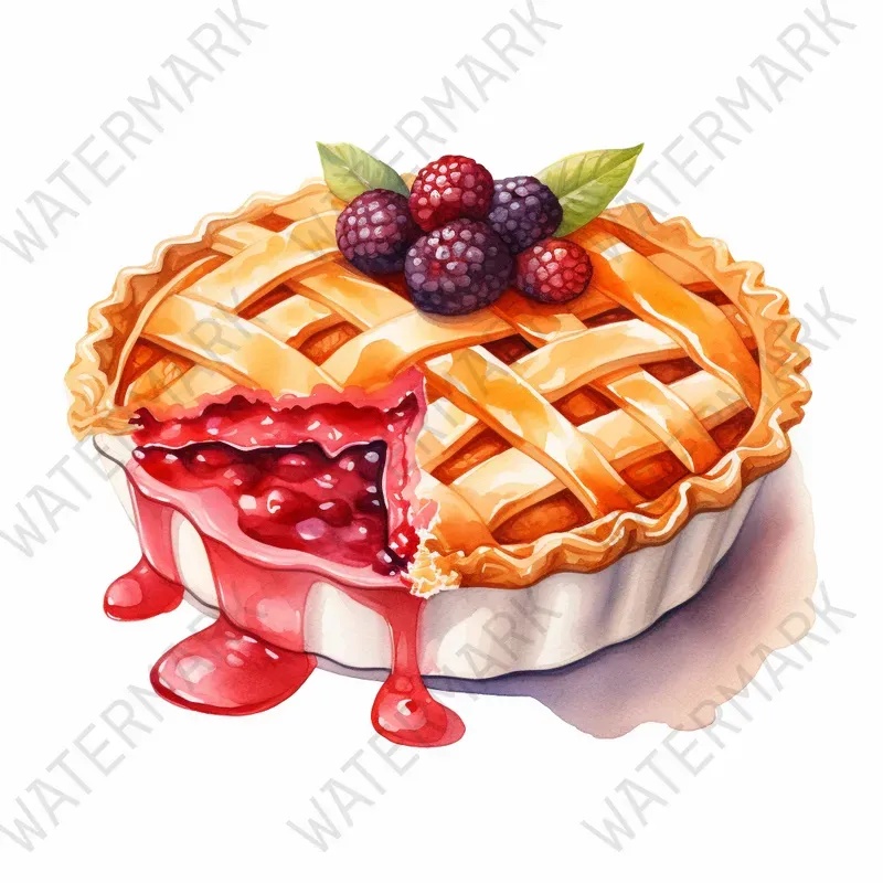Watercolor Food Illustrations Bakery Art Midjourney Prompt | PromptBase
