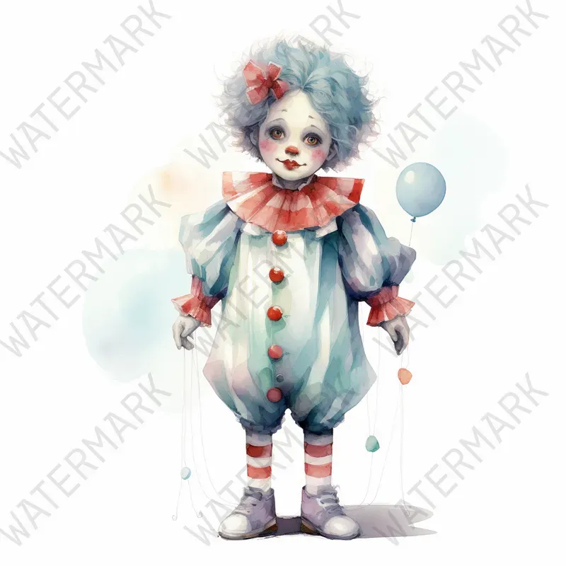 Circus Watercolor Clipart Nursery Art Midjourney Prompt | PromptBase