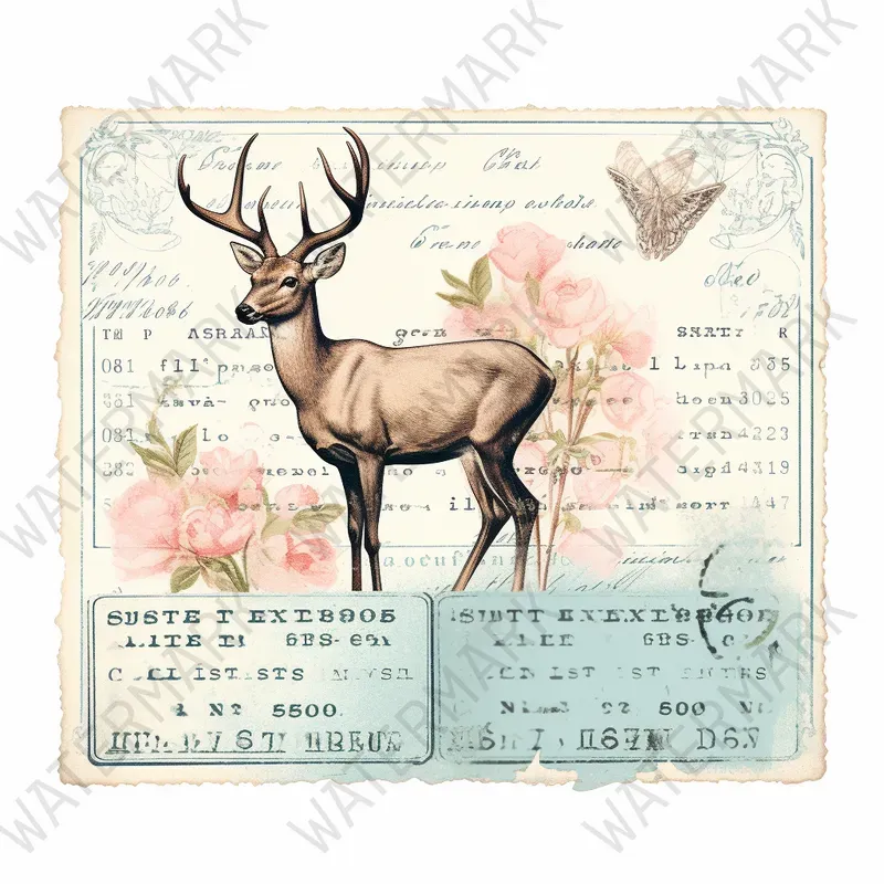 Junk Journal Vintage Cards Ephemera Art Midjourney Prompt Promptbase