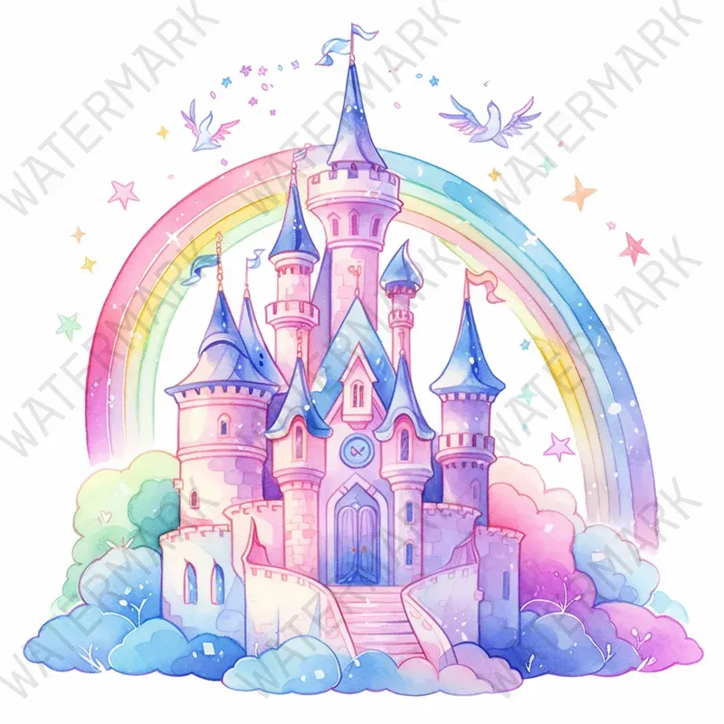 Cute Watercolor Nursery Art Wall Decals Midjourney Prompt | PromptBase